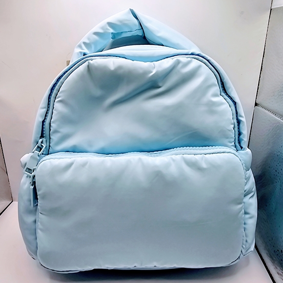 The NEW No Boundaries 10" Mini Icy Blue Puffy Backpack - Picture 1 of 10